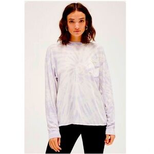 LACAUSA Long Sleeve Crewneck in Lavender Swirl